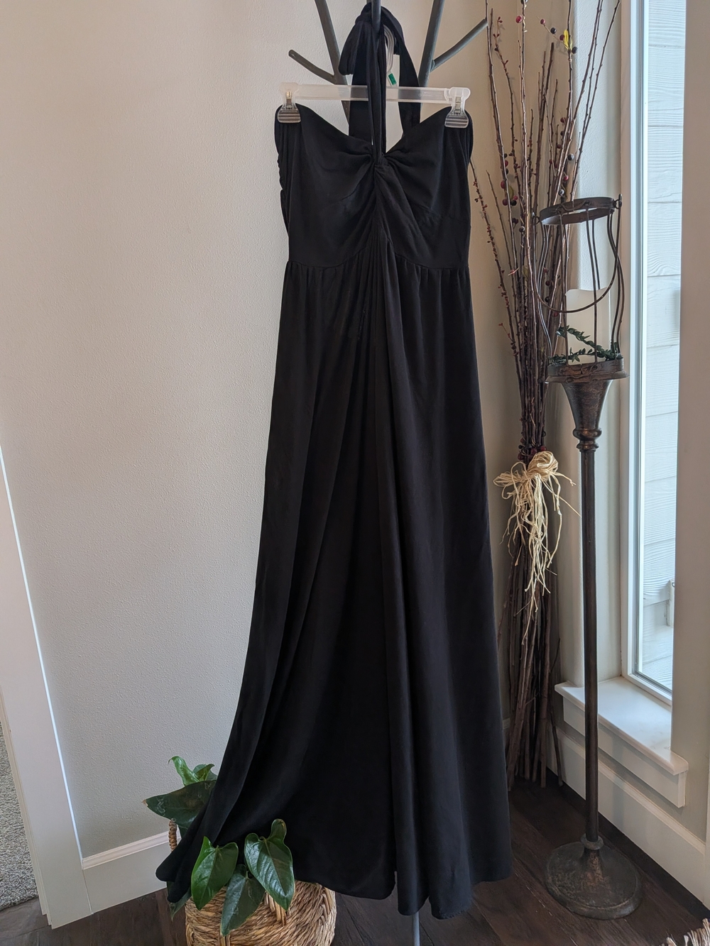 Victoria's Secret Black Halter Maxi Dress